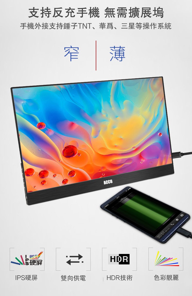 IPS Full HD 15.6吋超輕薄便攜式顯示器 圖 5