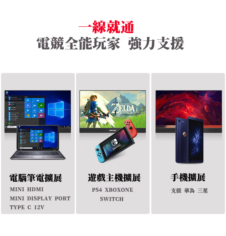 IPS 4K 觸控版本 13.3吋超輕薄便攜式顯示器 圖 3