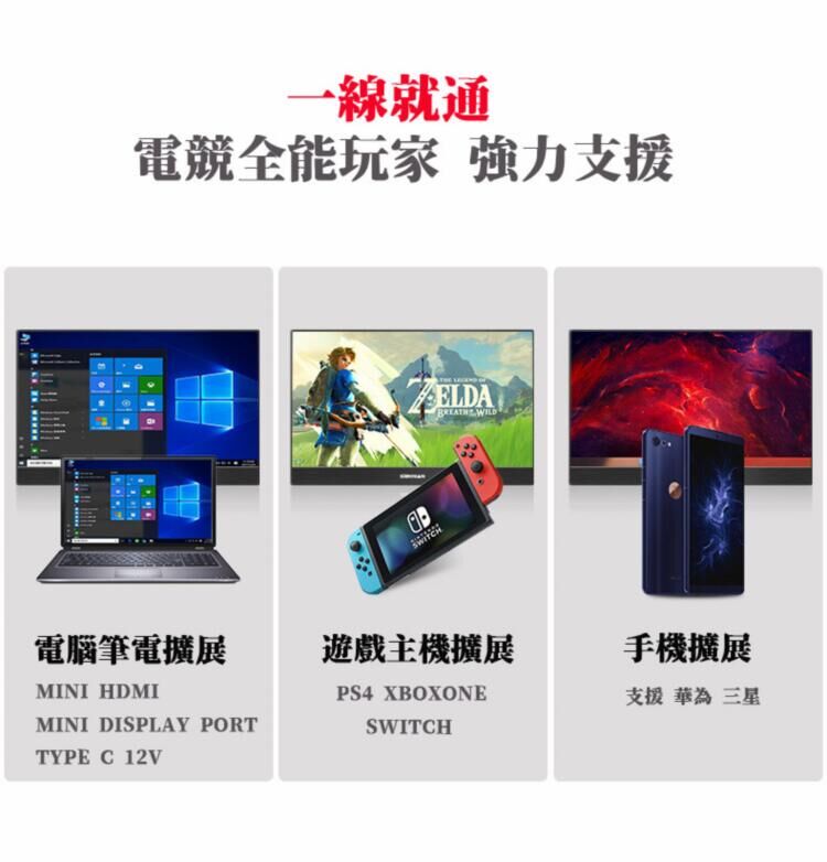 IPS Full HD 13.3吋超輕薄便攜式顯示器 圖 3