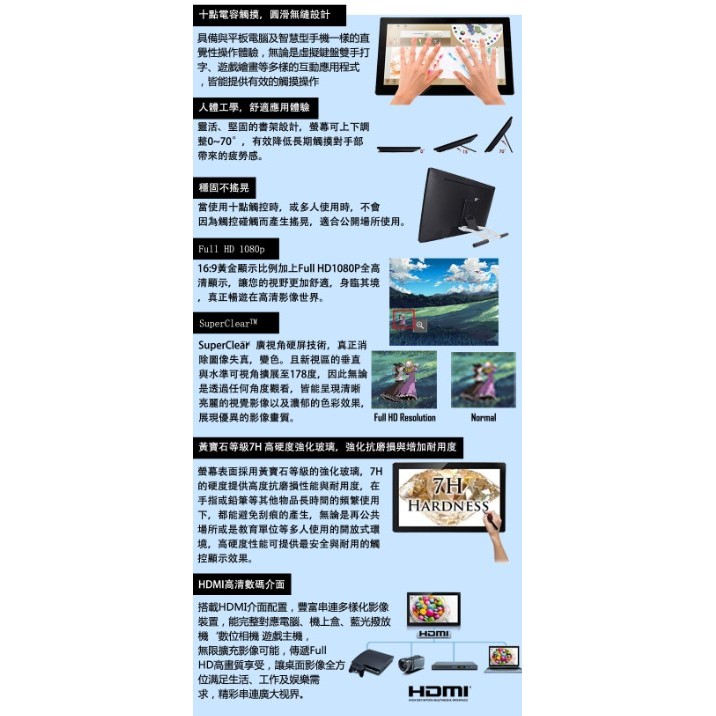 【拓見科技】220ACW・22吋電容式觸控螢幕 圖 6